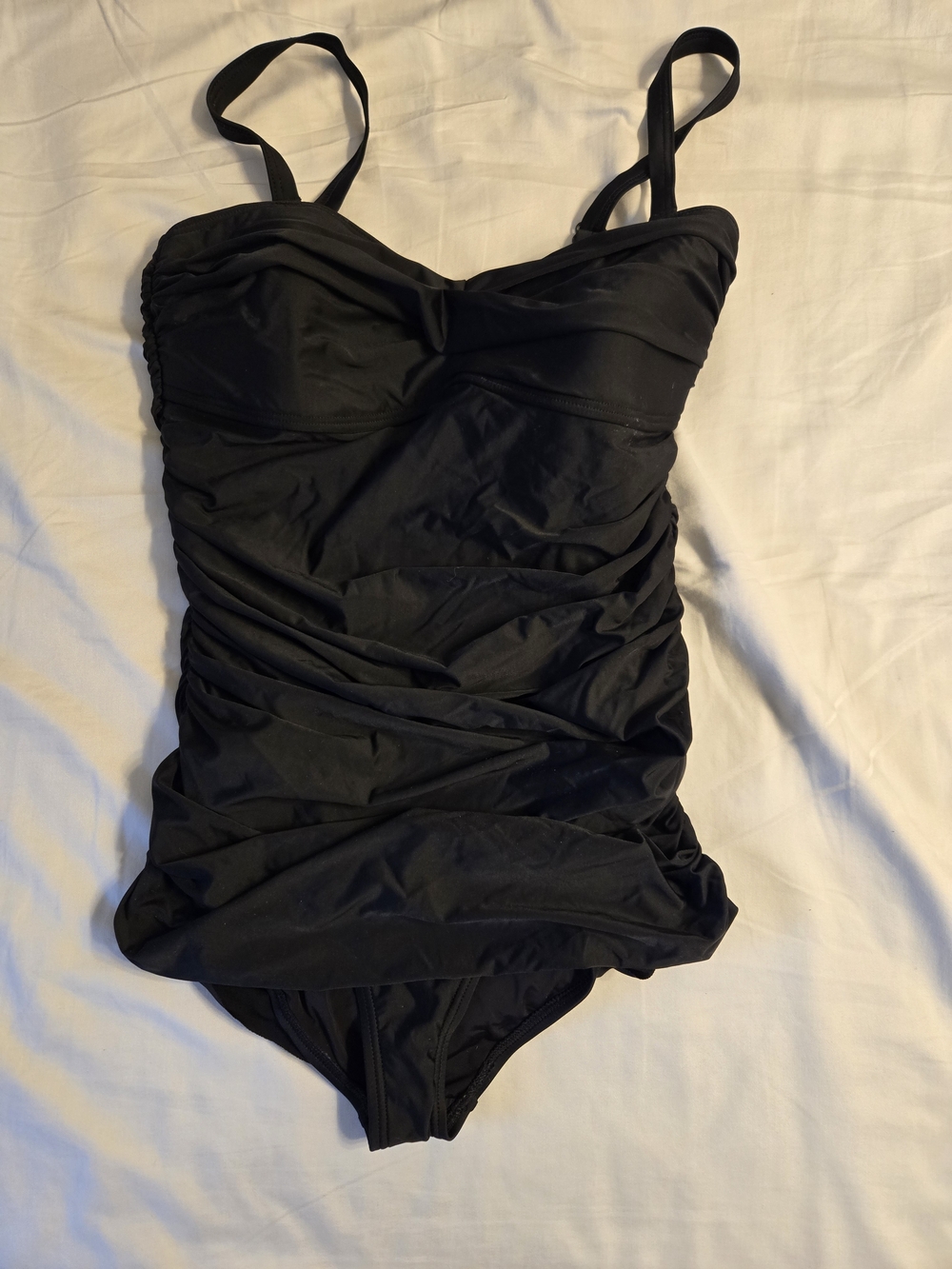 Simons Black One-Piece Swimsuit with Removeable Straps